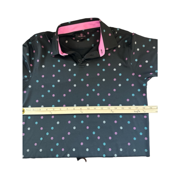 Men's Five Iron Golf Polo Shirt Black Pink S - Picture 2 of 5